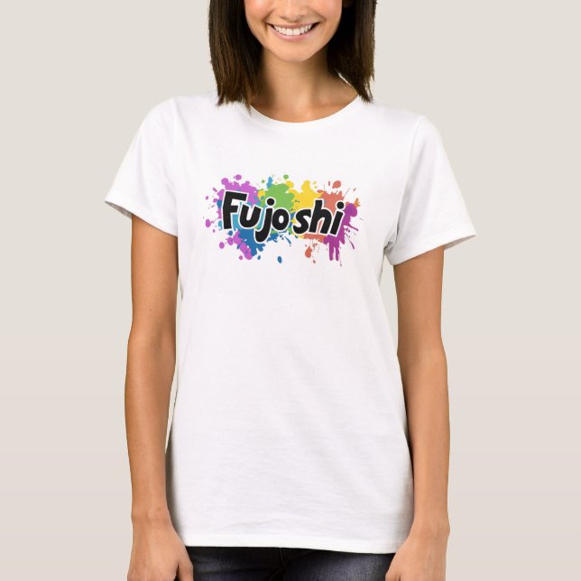 Rainbow Colours Fujoshi Slogan T-Shirt (Front)
