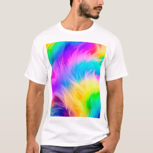 Rainbow Colours Fur Design-75293 T-Shirt