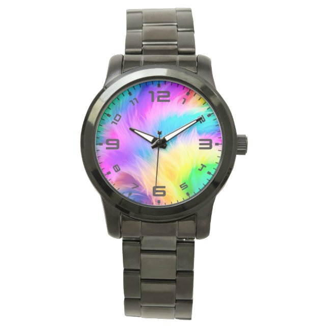 Rainbow Colours Fur Design-75293 Watch (Front)
