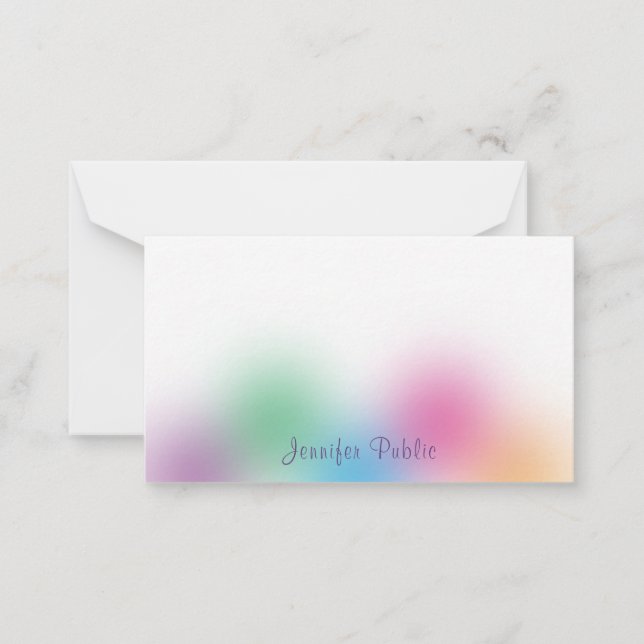 Rainbow Colours Handwritten Monogram Template (Front)