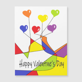 Rainbow Colours Heart-Shaped Balloons Valentine's