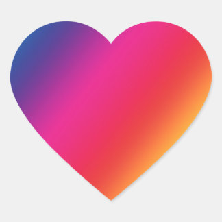 Rainbow Colours Heart Sticker