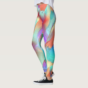 Rainbow colours in virtual pearly rock leggings