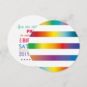 Rainbow Colours Invitation