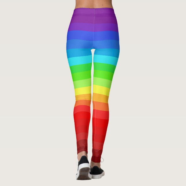 Rainbow Colours Leggings Colourful Modern Design (Back)