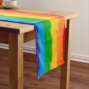 Rainbow Colours LGBT Pride Short Table Runner 