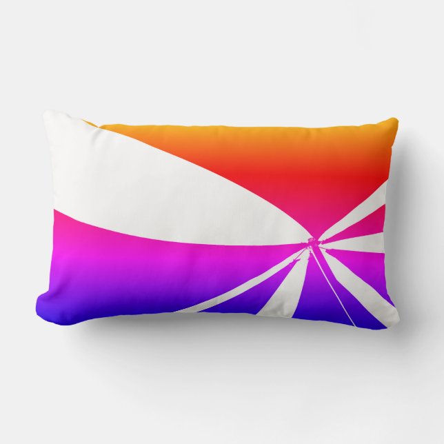 Rainbow Colours Lumbar Cushion (Front)