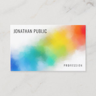 Rainbow Colours Modern Colourful Abstract Template Business Card