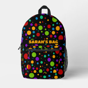 Rainbow Colours PolkaDot Printed Backpack