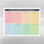Rainbow Colours Practical Weekly Meal Planner Magnetic Dry Erase Sheet<br><div class="desc">Weekly meal planner for your fridge in all the colours of the rainbow. Practical weekly schedule for your meal planning in a colourful and clean design. Days of the week magnetic dry erase planner you can personalise with your name. Days of the week dry erase meal planner with rainbow colours....</div>