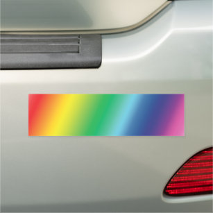Rainbow colours pride lgbt lgbtq bumper car magnet
