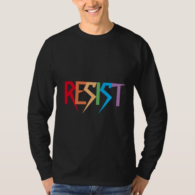 Rainbow Colours Resist T-Shirt (Front)