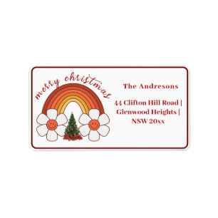 Rainbow Colours Return Address Label
