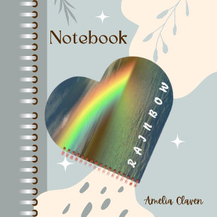 Rainbow Colours Sea Ocean Sparkly Notebook