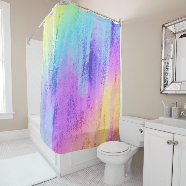 Rainbow Colours Shower Curtain (In Situ)