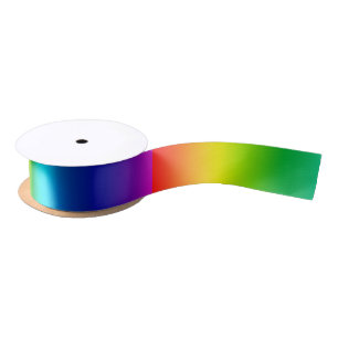 Rainbow Colours Spectrum  Satin Ribbon