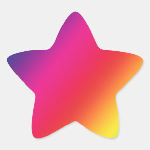 Rainbow Colours Star Sticker