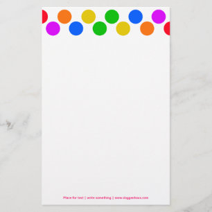 Rainbow colours stationery
