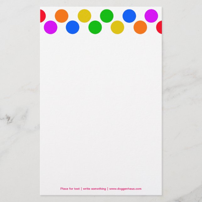 Rainbow colours stationery (Front)