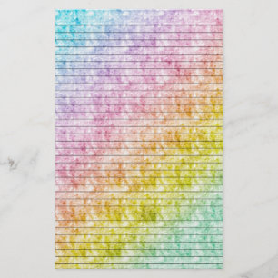 Rainbow Colours Stationery w/ Optional Lines