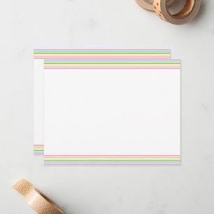 Rainbow Colours Stripe Blank Template Trendy