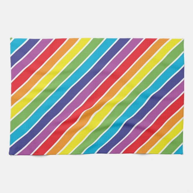 Rainbow colours tea towel (Horizontal)