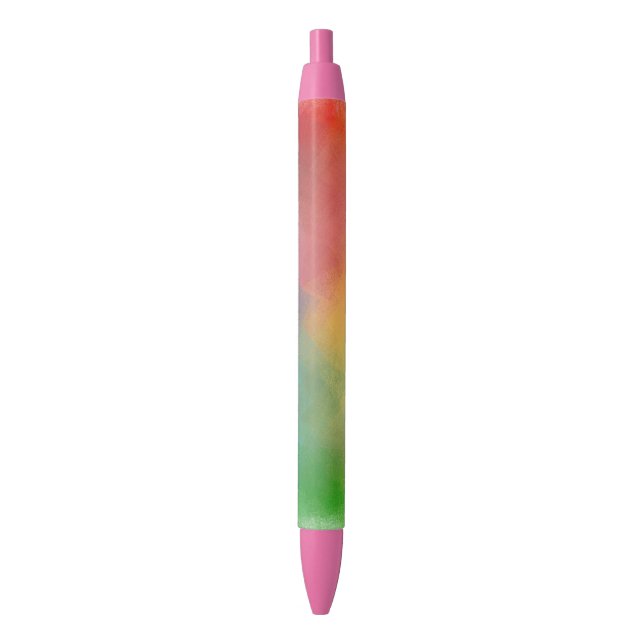 Rainbow Colours Trendy Template Pink Red Orange Blue Ink Pen (Front Vertical)