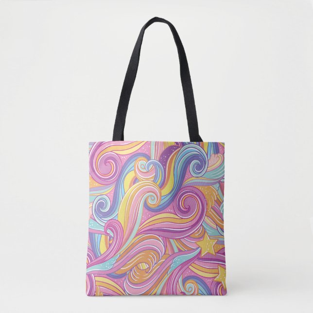 Rainbow Comet: Magical Dreamy Sky. Tote Bag (Front)