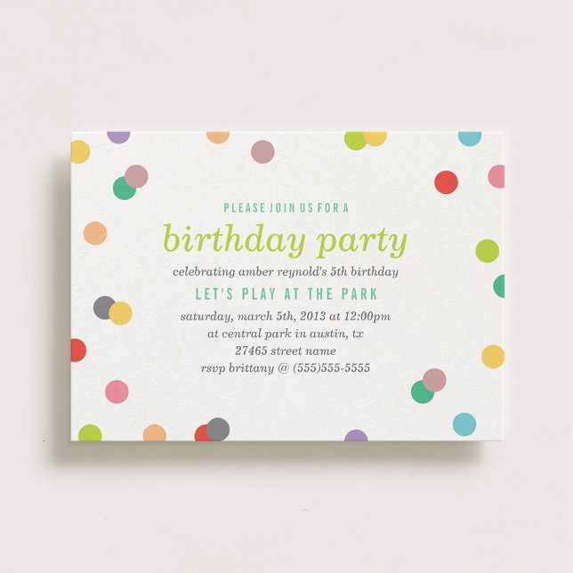 Rainbow Confetti Birthday Invite (Creator Uploaded)