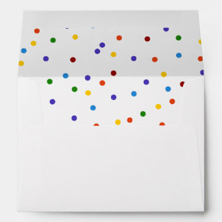 Rainbow Confetti Dots Envelope