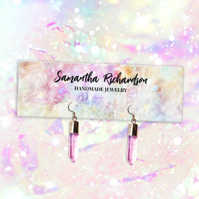 Rainbow Confetti Earring Holder Jewellery Display Mini Business Card (Creator Uploaded)