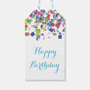 Rainbow Confetti Gift Tag