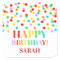 Rainbow Confetti Happy Birthday