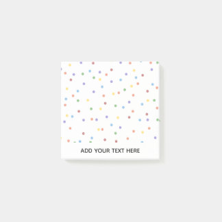 Rainbow Confetti Polka Dot Post-it Notes
