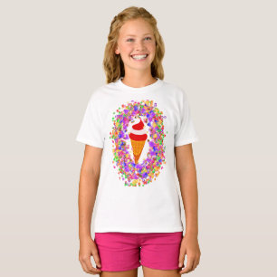 Rainbow Confetti Swirl Ice Cream T-Shirt