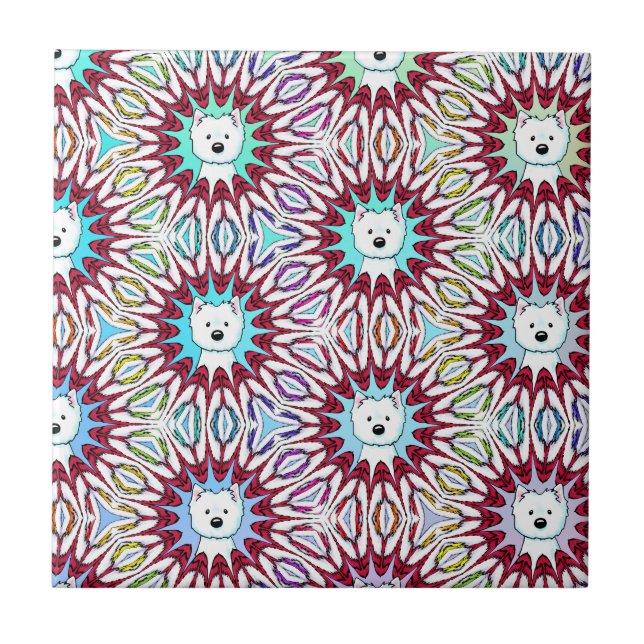 Rainbow Connection Westie  Tile (Front)