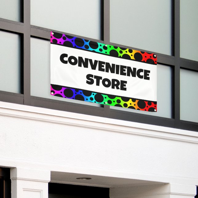 Rainbow Convenience Store Banner (Outside Building)
