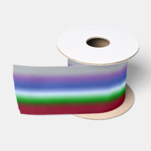 Rainbow Cool Winter in Gradient Stripes Satin Ribbon