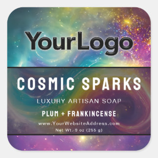 Rainbow Cosmic Galaxy Artisan Product Labels