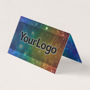 Rainbow Cosmic Galaxy Stars Artisan Company Logo  Business Card