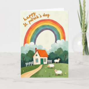 Rainbow Cottage Pattern Card