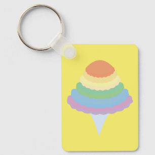 Rainbow Cotton Candy  Key Ring