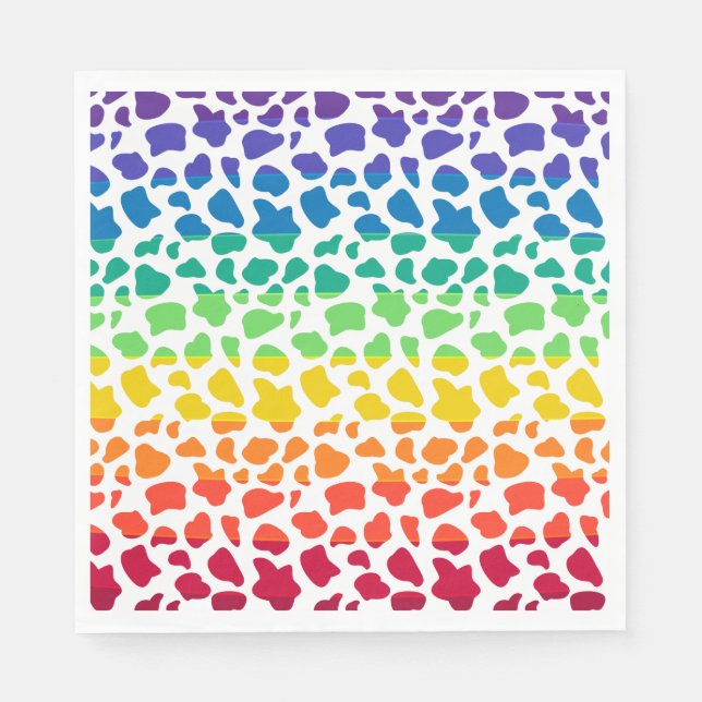Rainbow Cow Pattern Napkin (Front)