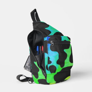 Rainbow Cow Print Sling Bag