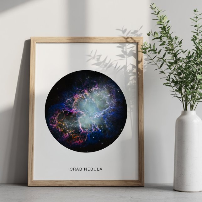 Rainbow Crab Nebula Circle Photo with Name 8x10 Poster (Rainbow Crab Nebula Circle Photo with Name 8x10 Poster)