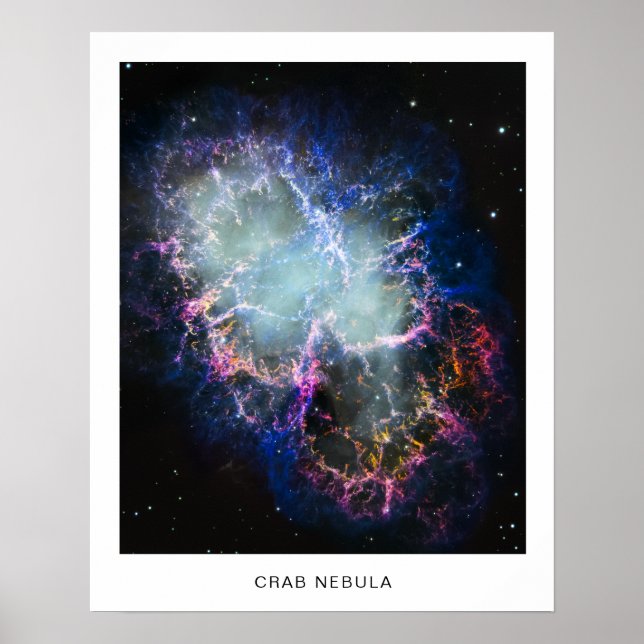 Rainbow Crab Nebula Photo with Name 16X20 Poster (Front)