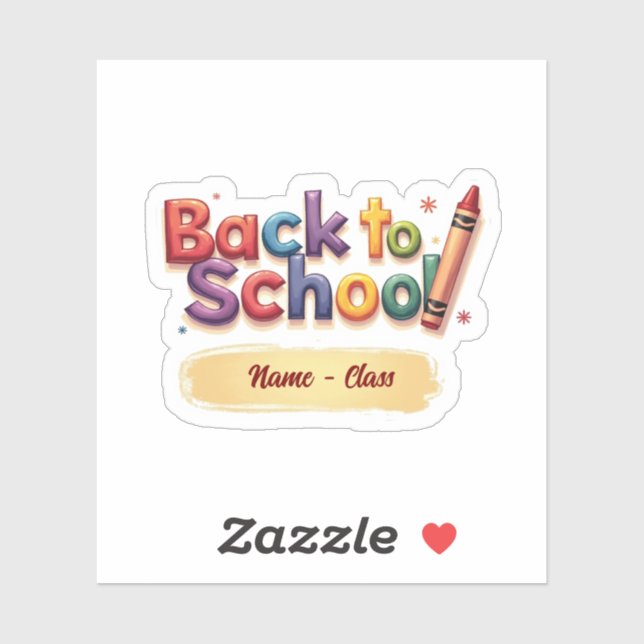 Rainbow Crayon Back to School Design (Sheet)