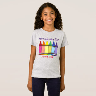 Rainbow Crayons Artist Art Child's Birthday Party T-Shirt