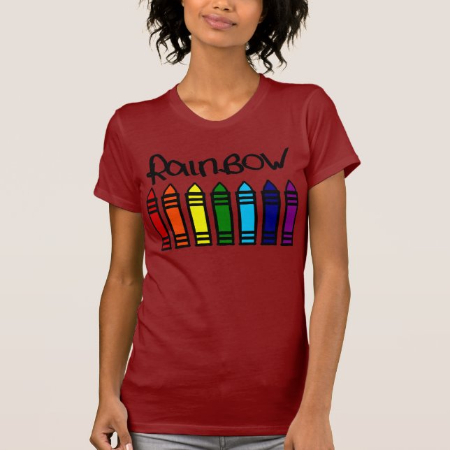 Rainbow Crayons, Colours of the Rainbow T-Shirt (Front)