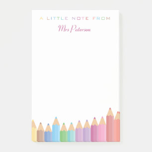Rainbow Crayons Teacher Appreciation Cute Colourfu Post-it Notes